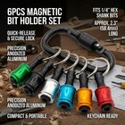 6pcs 1 4  Hex Shank Quick Release Keychain Screwdriver Drill Bit Holder Bit Set