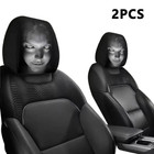 2pcs Creepy Headrest Covers Horror Car Seat Protector Halloween Decor