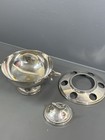 Vintage Silver-plate Dual Fish Handled Serving Bowl  Or Center Bowl