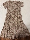 Vintage 90s Swat Kids Girls Dress Size 12 Floral Lace Collar Prairie Usa