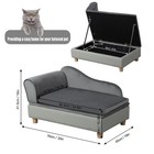Getifun Pet Bed Sofa Puppy Bed Storage Small Dog Couch Removable Washable