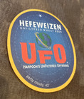 Harpoon Brewing Ufo Unfiltered Hefeweizen Boston  Ma Beer Advertising Coaster