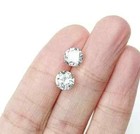 Real Moissanite 2 20ct Round Cut Women s Stud Earrings 14k White Gold Plated