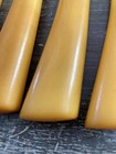 Vintage Bakelite Steak Knife Set Butterscotch And Faux Horn 9 Pc 1960s