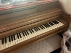 Beautiful Vintage Kimball Upright Console Piano With A Warm Walnut Wood Finish 