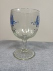 Vintage Pabst Blue Ribbon Pbr Beer Goblet Thumbprint Glass 6