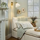 Reeded Milk Glass Wall Sconce Brass Finish - Hearth   Hand With               Cp