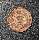 Nova Scotia  Half Cent  1864 Coin  Scarce Shape 