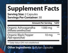 Organic Ashwagandha Root Powder - 60 Vegan Pullulan Capsules