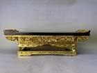 Y8547 Buddhist Altar Equipment Makie Wakasa Lacquer Tabletop Japan Antique