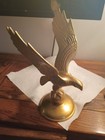 Vintage Gatco Solid Brass Eagle Statue Wings Up Ball Base 9 75in Tall Taiwan