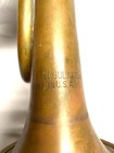 Antique Military Usa Regulation Brass Bugle Trumpet   Mouth Piece Old   Used