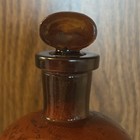 Antique Early 1900s Amber Brown Glass Chemist Apothecary Bottle W Stopper 6 5 In