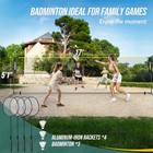 Portable Badminton Volleyball Pickleball Net For Backyard  17ft Combo Set Wit   