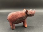 Hand Carved Soapstone Rhino Figurine Africa Rhinoceros