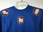 Vintage Tultex Women s Blue Sweatshirt With Cat kitten Patches-xl