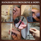 Set 2 Nalbinding Needle Bone   Horn With Large Two-eyed  Handmade
