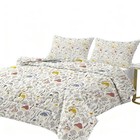 Mushroom Duvet Cover Set Queen  3 Piece Soft Microfiber Bedding