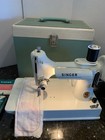 Singer Featherweight White 221k Sewing Machine 