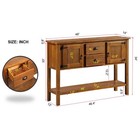 48  Solid Wood Buffet Sideboard farmhouse Console Table With Bottom Shelf ret   