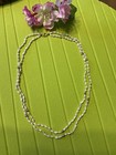Vintage Double Strand Rice Freshwater Pearl Necklace With 14k Station Beads