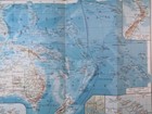 1958 Oceania New Zealand Australia Geographical Vintage Map Orig 13 X 10 C22-5