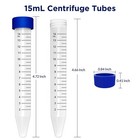  250  15ml Conical Centrifuge Tubes Eo Sterile Polypropylene Screw Cap Graduated