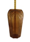 Amber Glass Antique Art Deco Vase Rare 14 5in