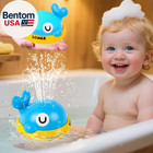 Baby Bath Toys For Kids Ages 1-3 light Up Whale Sprinkler Water Pool Toys bathtu