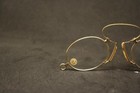 Unused Antique Gold Spring Bridge Pince Nez Eye Glasses Vintage Eyeglasses