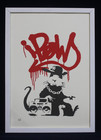 Banksy Gangsta Rat Screenprint In Colours  2005  On Wove Paper With Frame Nice