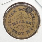 1863 Troy New York Civil War Token Oliver Boutwell Miller Ny-890-b Xf au Cwt-mak