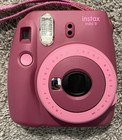 Fujifilm Instax Mini 9 Instant Film Camera Purple Pink W  Case   Strap - Tested