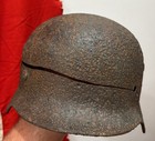 Original German Ww2 Helmet Bullet Struck World War 2 Rare Relic Barn Find Nice