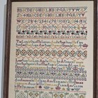 Ann Johnson English Sampler Reproduction  Crossstitch Needlework Finished Framed