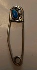 Vintage Native American Silver Tone Large Safety Pin Key Chain - 3 1 8 In  Long