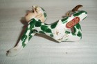 Vintage Lefton Holly Elf Pixie Ceramic Figurine Spaghetti Hair Berry Christmas