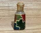 Vintage Miniature Murano Italian Hand Blown Glass Perfume Bottle Yellow         