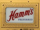 Vintage 1950 s Hamm s Preferred Beer Lighted Double Sided Window Parts Sign Rare