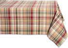 Plaid Fall Table Decor For Thanksgiving  60x84 Rectangle Tablecloth Ships Free