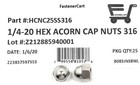  25  1 4-20 Stainless Steel Hex Acorn Cap Nuts 316 Marine Grade Stainless Steel