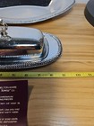 Vintage Shelton-ware  Inc  Chromium Chrome Butter Dish With Glass Liner 7 1 2  L