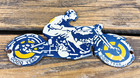 Vintage Good Year Tires Sales   Service Motorcycle Porcelain Gasoline Gas Sign