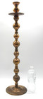 Vintage Solid Brass Large Heavy Tall Ornate Decorative 27 h Candle Holder
