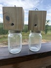 Set Of 2 Carpenter Bee Traps W  Jars   Hooks- Free Shipping