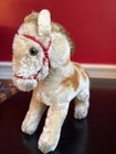 Steiff Pony Mohair Plush Horse 1950s  No Id   Red Bridle  6    