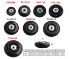 1 Pair Of Luggage Suitcase Replacement Wheels Repair Axles Deluxe Repair Kit
