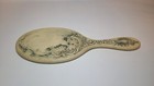 1890 Victorian Art Nouveau Celluloid Vanity Hand Mirror 9  W  Floral Scroll Work