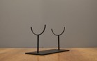 5  High Metal Display Stand Double  u  Style Holder For Art Objects - 12x4  Base