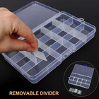 6 P Clear Jewelry Box Plastic Bead Storage Craft Container Earrings Organizer   